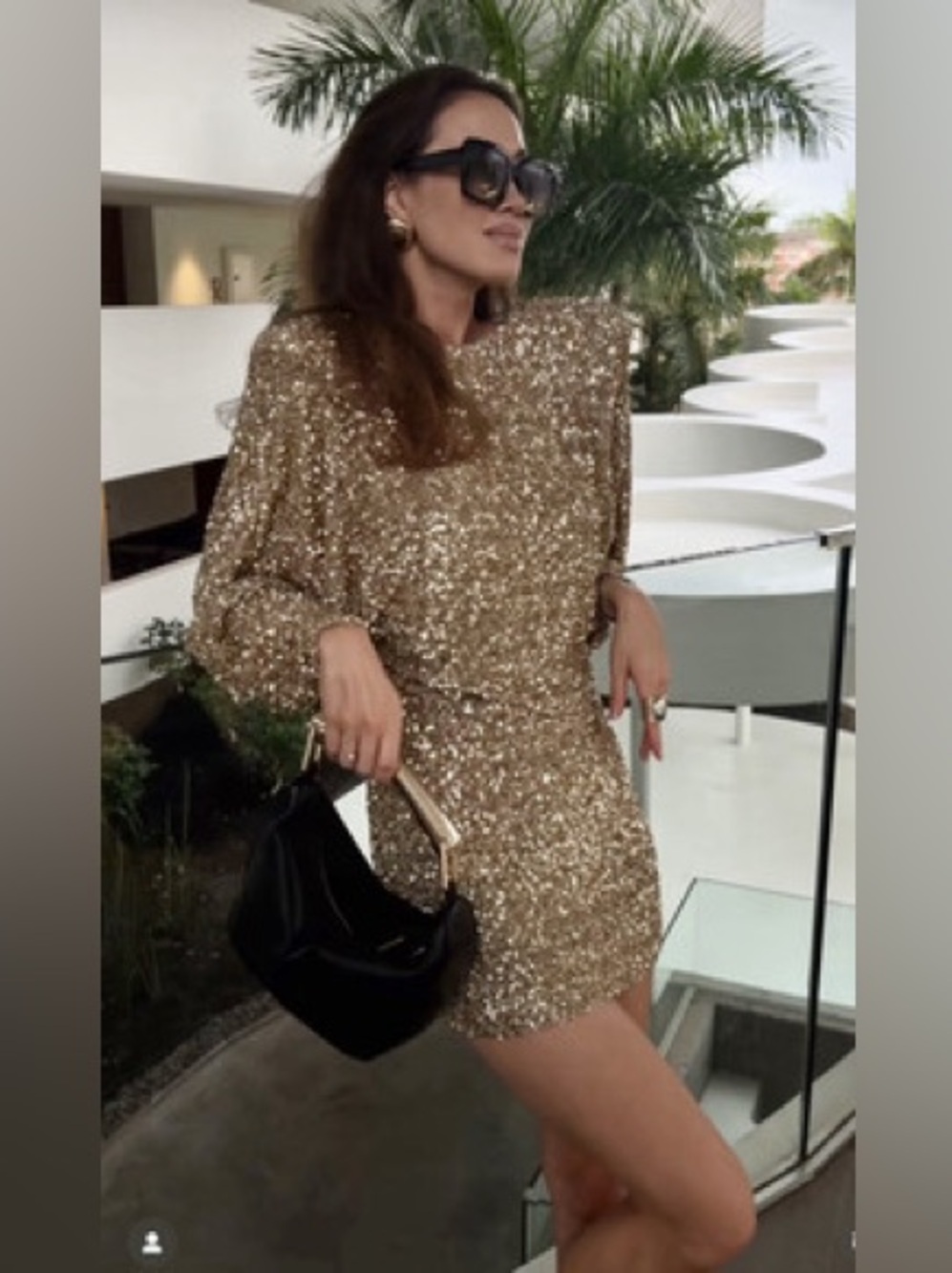 ZARA Dress Women’s Small Gold Sequin Backless Party Dress ZW Collection NWT